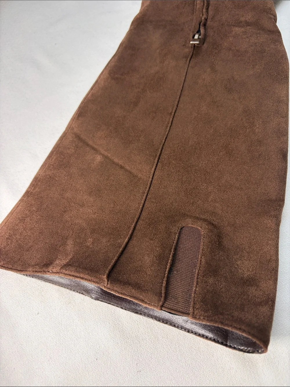 Brown Suede Over-the-Knee Boots with Block Heel